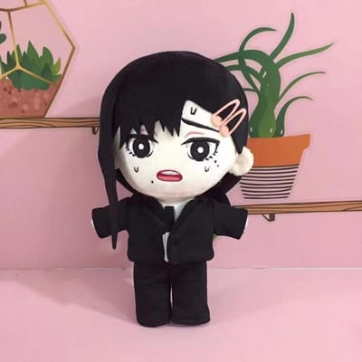 Peluche cosplay Higashiyama Kobeni 20 cm Homme à la tronçonneuse, coussin doux et mignon, cadeau d'anniversaire 20cm black