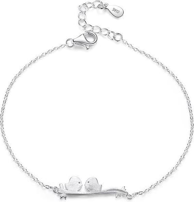 Zilveren Armband – Twee Vogeltjes – Liefdes Armband