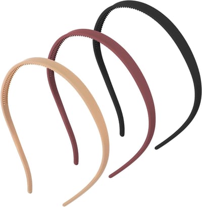 3 Stuks Dunne Haarbanden zonder Hoofdpijn voor Brildragers - Elastische, Antislip Haarbanden voor Sport, Yoga en Make-up