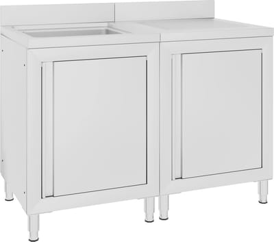 vidaXL - Wastafelkast - commercieel - 120x60x96 - cm - roestvrij - staal