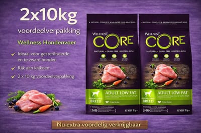 Wellness Core Grain Free Dog Healty Weight Kalkoen - Hondenvoer - 2x 10 kg Voordeelverpakking