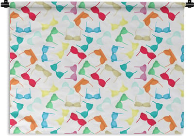 Wandkleed - Wanddoek - Bh - Regenboog - Vrouwen - Patroon - 120x90 cm - Wandtapijt
