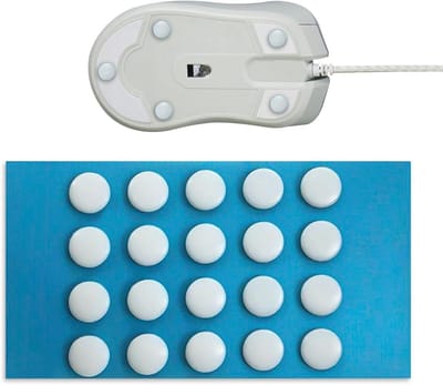 Muis glijstickers - Vervangende pads - Soepel bewegen - Afgeronde randen - 20 stuks - Wit