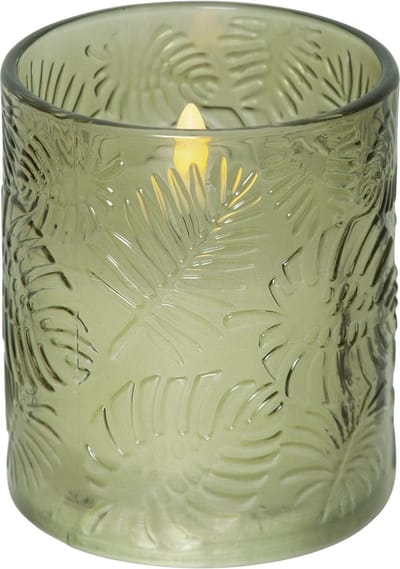Star Trading LED-kaars Leaf van was, groen, 8,5x10cm