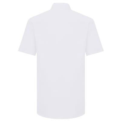 Russell Collectie Heren Korte Mouw Easy Care op maat gemaakt Oxford Shirt (Wit)