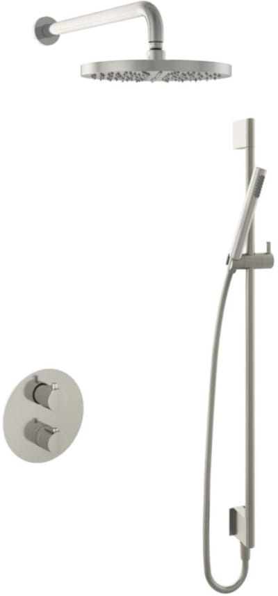 Hotbath Buddy - Inbouw Regendoucheset - Thermostatisch - Wandarm 35 cm - Hoofddouche 300 mm - Staafhanddouche - Glijstang 900 mm - met 2-Weg Stop-Omstel - Waterbesparend - V02