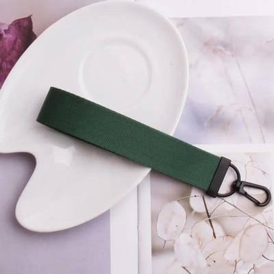 Persoonlijkheid Canvas Strip Effen Kleur Lint Sleutelhanger met Bedrukbaar Karakter Stevige Schooltas Hanger Sieraden Accessoires Cadeau
