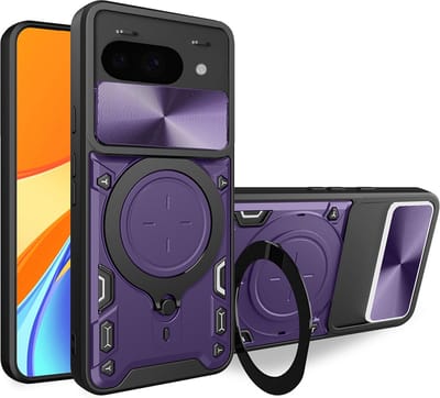 Hoesje geschikt voor Google Pixel 9a - Techsuit CamGuard Pro Back Cover - Paars