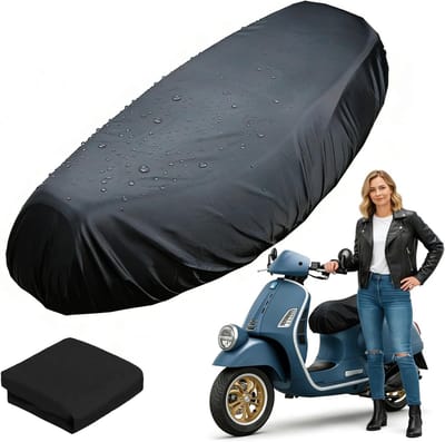 VHV - Motorzadelhoes - Zadelhoes motor - Scooter zadelhoes - Waterdicht - Universeel - UV-bestendig - Beschermhoes voor zadel - Voor motor en e-scooter - Oxford stof - L - Zwart