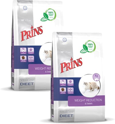 Prins Vitalcare Gewichtsverlies/Diabeet - Kattenvoer - 2 x 1.5 kg