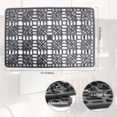 Siliconen Afdruipmat Spoelbak - Hittebestendig en Antislip voor Servies - 40x27 cm