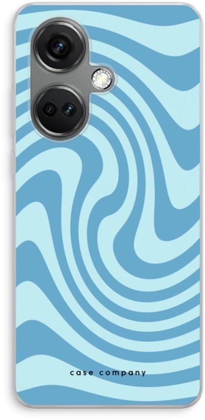 Case Company® - Hoesje geschikt voor OnePlus Nord CE 3 hoesje - Swirl Blauw - Soft Cover Telefoonhoesje - Bescherming aan alle Kanten en Schermrand