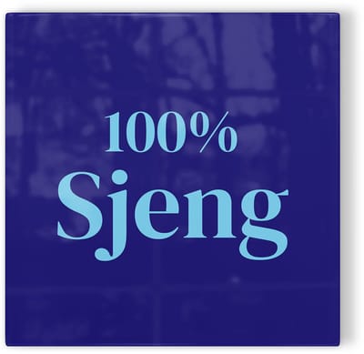 Tegeltje Maastricht 100% Sjeng - donkerblauw lichtblauw - tegeltje stad - tegeltje met tekst