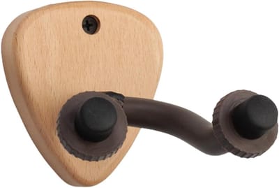 Wandhaak Gitaar - Muziekhouder Viool - Instrument Tonen - Keuzehouder Ingebouwd - 15 cm Breed - Walnoot