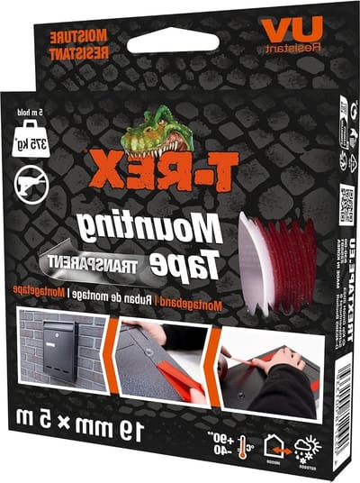 Montagetape dubbelzijdig plakband extra sterk - duurzaam gebruik - 375 kg - zonder boren of schroeven - 19 mm x 5 m