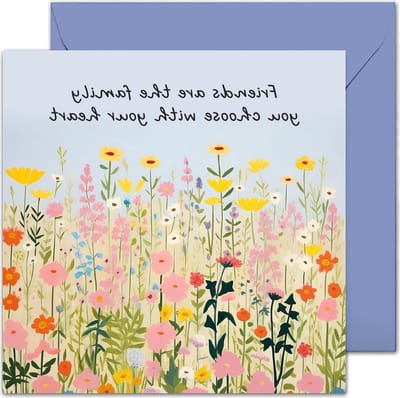 Verjaardagskaart Vriendin - Beste Vriend - Speciale Wensen - FSC Gecertificeerd - 15x15 cm - Blauw
