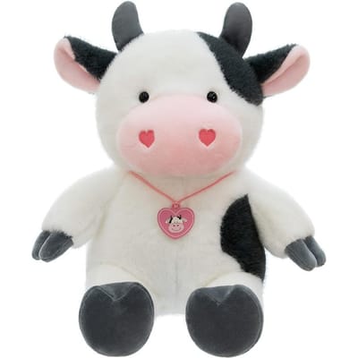 Kinder Begeleidingspoppen Cartoon Koe Knuffel Pluche Pop Simulatie Zachte Dieren Koe Speelgoed Kawaii Pluizige Koe Pluche Speelgoed Verjaardagscadeau