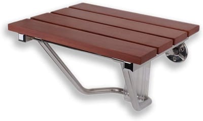 Vouwbare Badkruk - Douchestoel Wandmontage - Veilig Douchen - Hoge Draagkracht - 250 kg - Roodbruin