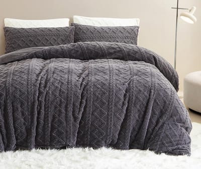Goodivery ® Beddenset van Flanel Fleece voor Ultiem Comfort in Donkergrijs