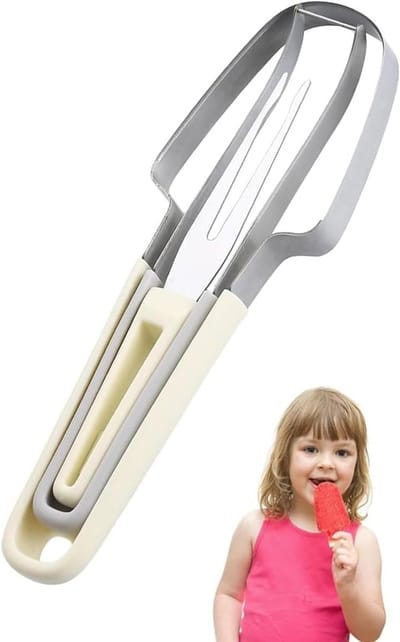 3-in-1 Watermeloen Snijder met RVS Mes, Perfect voor Watermeloen, Meloen en Papaja Snijden
