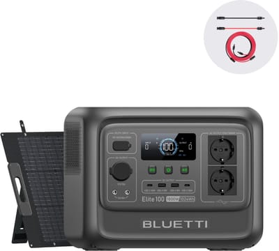 BLUETTI Elite 100 V2 - 1024Wh - Powerstation - 1800W - Duurzame energie - met 200W Zonnepaneel PV200 - Draagbare Accu - voor Camping - outdoor - Thuis Noodstroom - RV