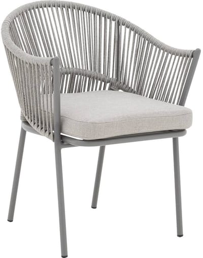 Goossens Tuinstoel Levanzo - Buitenstof - bruin - 65 x 81 x 61 cm