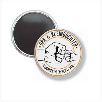 Button Met Magneet 58 MM - Opa & Kleindochter - NIET VOOR KLEDING