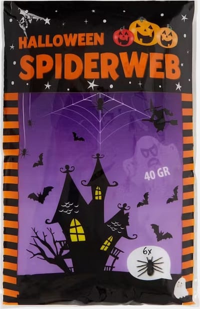 Halloween | Spinnenweb | Inclusief 6 spinnen | 40 gram - Spiderweb