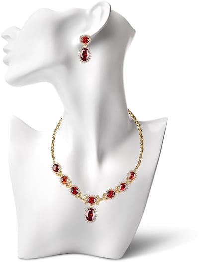Dailygoods - BORDEAG Sieradenstandaard, sieradenstandaard, elegante sieradenpresentatiestandaard, accessoires, presentatiestandaard voor halskettingen, geweldig cadeau (wit)