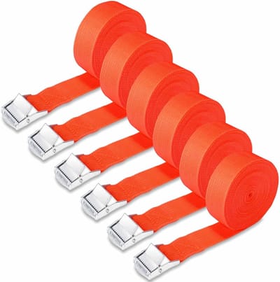 Verstelbare Spanbanden 3m - 6 Stuks met Klemslot voor Fiets, Motor en Camping