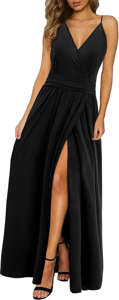 Zomer V Hals Lange Maxi Jurk voor Dames - Casual Boho met Split