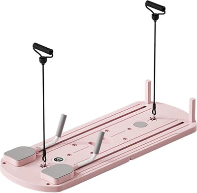 Pilates Workout Board - Home Reformer - Core Versterking - Opvouwbaar Ontwerp - 110 cm Lengte - Roze