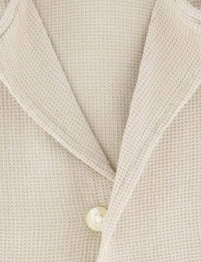 Hugo Boss casual overhemd korte mouw beige