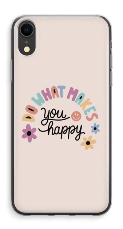 Case Company® - Hoesje geschikt voor iPhone XR hoesje - Happy days - Soft Cover Telefoonhoesje - Bescherming aan alle Kanten en Schermrand