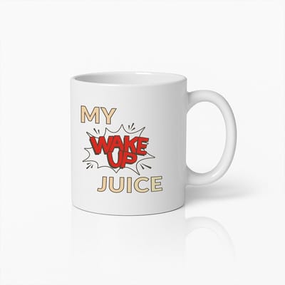 330ml My Wake Up Juice Koffiebeker – Leuk en Energiek Ochtendcadeau voor Koffieliefhebbers