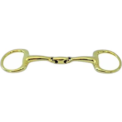 Sefton Goud Koperen Olijf Bit Mondstuk Dubbel Gespleten Trens Goud 12.5 cm