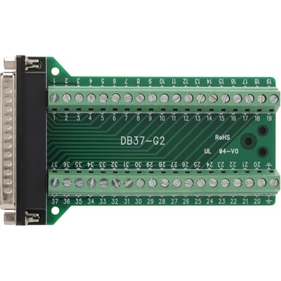 DB37 Breakout Connector Klemmenbord Recht PCB Geïsoleerd Anti-Interferentie AC300VDB37?M2