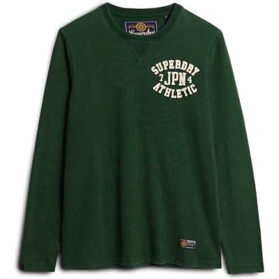 Superdry - Vintage Athletic top met lange mouwen - Heren - Tops
