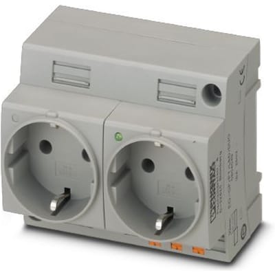 Contactdoos voor schakelkast Phoenix Contact EO-CF/PT/LED/DUO Grijs (l x b) 60 mm x 90 mm