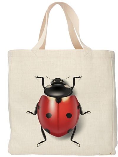 Shopper - Tas - Design - Insect - Lieveheersbeestje - Linnen - Kleurvast