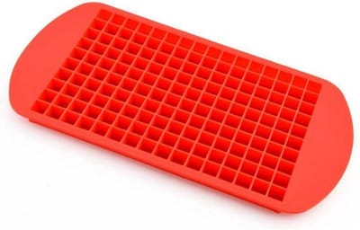 Scoby - 2 x Ijsblokjesvorm - 160 kleine ijsblokjes - Ijsblokjesvorm Silicone - Ijsblokjeshouder - Rood - 2 Stuks