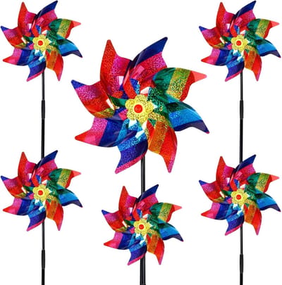 Windmolens Tuin - Vogelverschrikker - Bescherming Planten - Reflecterend PVC - 40 x 24 cm - Regenboog