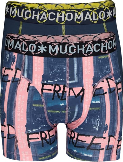 Muchachomalo Heren Boxershorts 2 Pack - Normale Lengte - M - 95% Katoen - Mannen Onderbroek met Zachte Elastische Tailleband