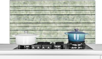 Spatscherm keuken 120x60 cm - Kookplaat achterwand Vintage - Hout - Patronen - Plank - Muurbeschermer - Spatwand fornuis - Hoogwaardig aluminium