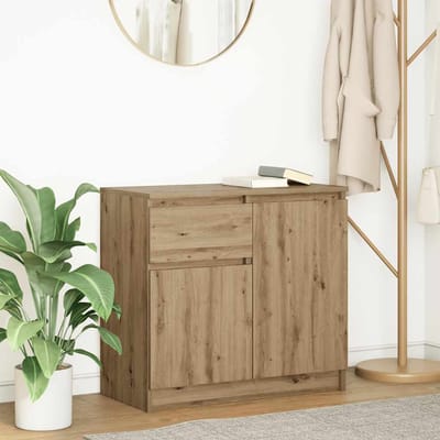 vidaXL - Dressoir - lade - 71x35x65 - cm - spaanplaat - artisanaal - eikenkleurig