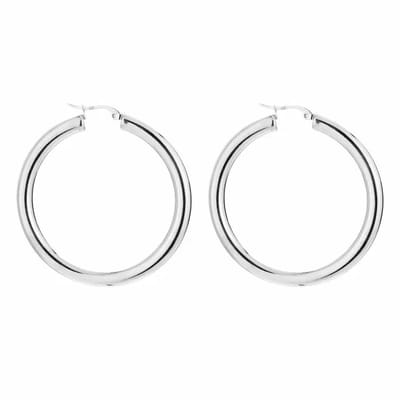 Bijoutheek Oorringen Hoop 5mm Dik Silver