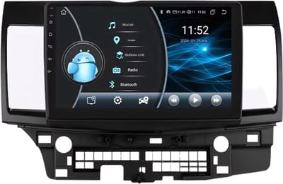 Autoradio met bluetooth - Carplay - Voor Mitsubishi Lancer 10 CY (2007-2012) - Geschikt voor Apple en Android - Stereo - Navigatie - Navigatiesysteem auto - 2GB 32GB