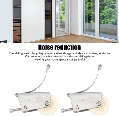 Dailygoods- Schuifdeurrol - Roestvrij Staal - Deur- en Raamkatrol - Lichtgewicht - Zwenkwiel - Soepel Loopmechanisme - Inclusief Reserveonderdelen - Deursysteem