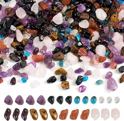 Natuurlijke Gemstone Kralen 90g, Ongelijke Kristal Chips en Tumbled Steentjes voor Armband, Ketting en Oorbellen DIY Sieraden Maken