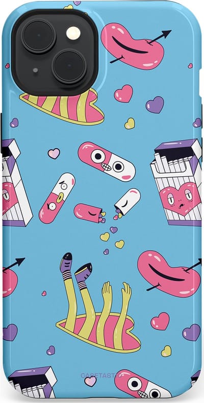 Casetastic Hoesje Geschikt voor Apple iPhone 15 Plus Magsafe - Stijlvolle Beschermende Duo-layer Case - Liefdespil